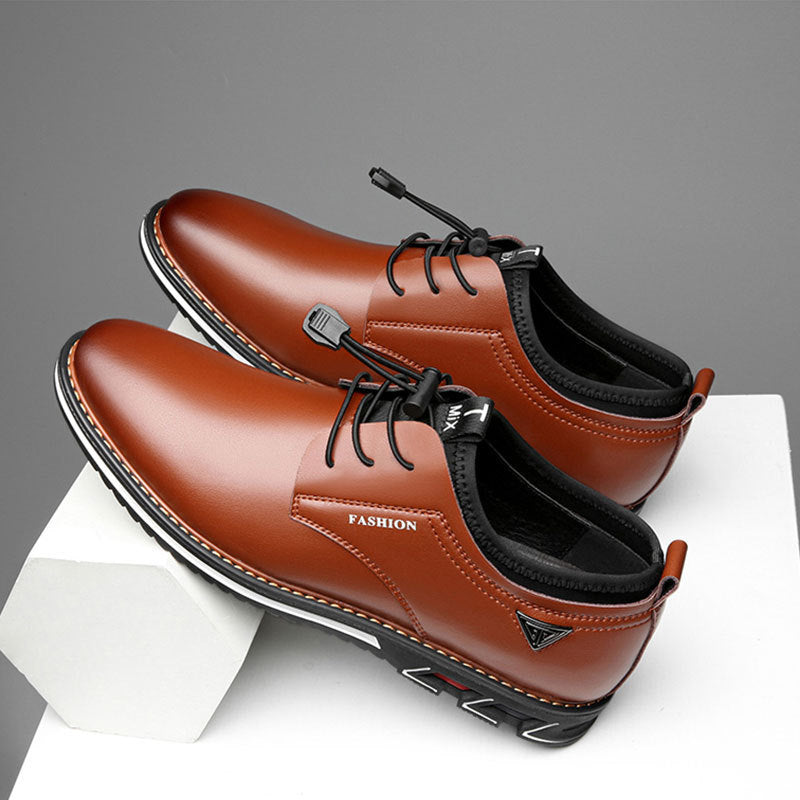 Men's Leather Shoes Round Toe Trend Men's Shoes