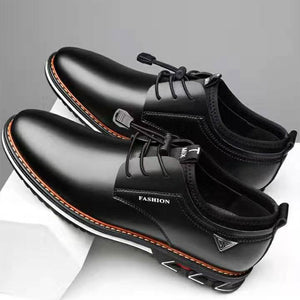 Men's Leather Shoes Round Toe Trend Men's Shoes