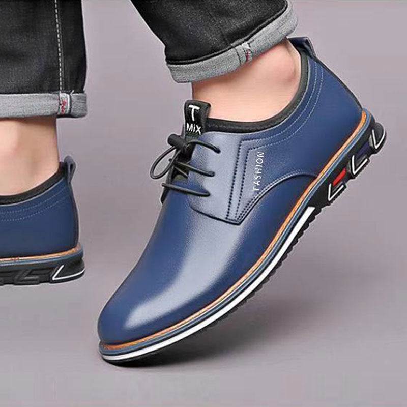 Men's Leather Shoes Round Toe Trend Men's Shoes